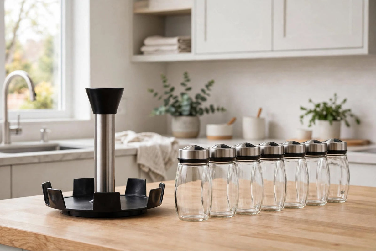 Handy Home 360° rotating spice tower with 6 glass jars - photo 4
