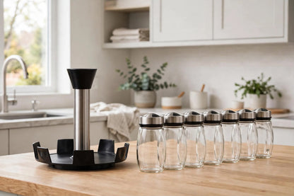 Handy Home 360° rotating spice tower with 6 glass jars - photo 4