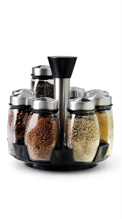 Handy Home 360° rotating spice tower with 6 glass jars - photo 5