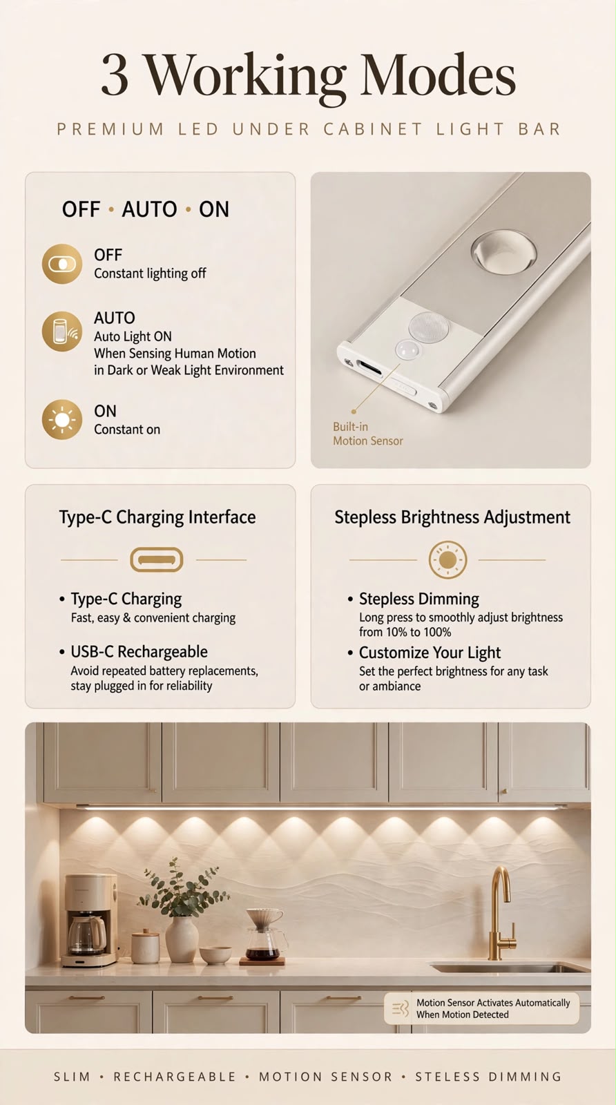 Handy Home motion sensor LED light bar - photo 4