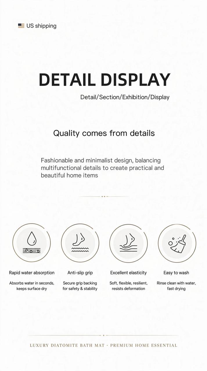 Handy Home quick-dry non-slip bath mat - photo 4