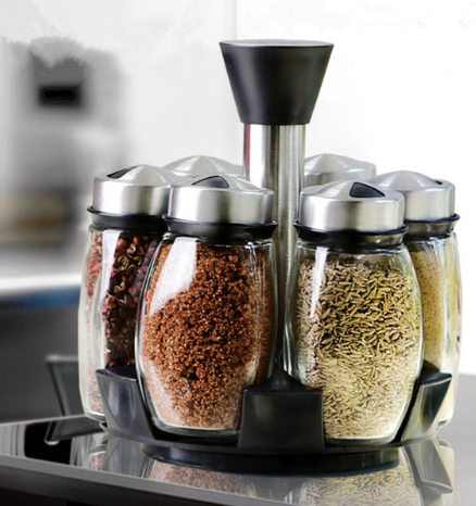 Handy Home 360° rotating spice tower with 6 glass jars - photo 3